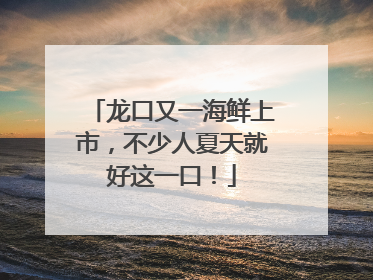 龙口又一海鲜上市，不少人夏天就好这一口！