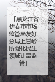 黑龙江省伊春市市场监管局友好分局上甘岭所强化民生领域计量监管