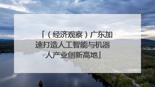（经济观察）广东加速打造人工智能与机器人产业创新高地