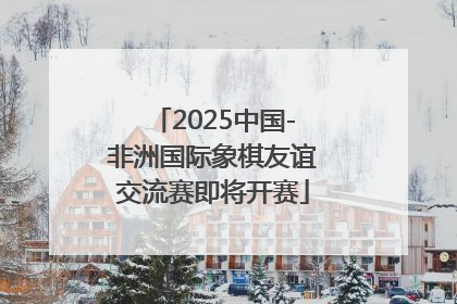 2025中国-非洲国际象棋友谊交流赛即将开赛