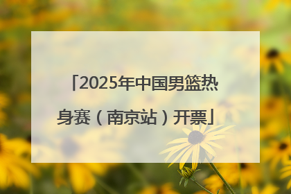 2025年中国男篮热身赛（南京站）开票