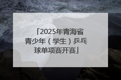 2025年青海省青少年（学生）乒乓球单项赛开赛