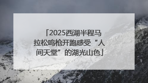 2025西湖半程马拉松鸣枪开跑感受“人间天堂”的湖光山色