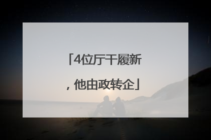 4位厅干履新，他由政转企