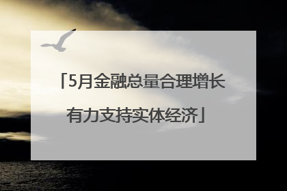 5月金融总量合理增长 有力支持实体经济