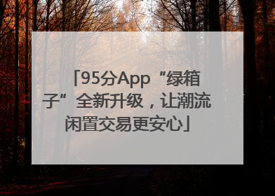 95分App“绿箱子”全新升级，让潮流闲置交易更安心
