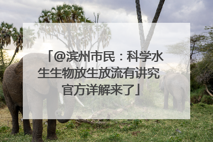 @滨州市民：科学水生生物放生放流有讲究 官方详解来了