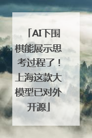 AI下围棋能展示思考过程了！上海这款大模型已对外开源