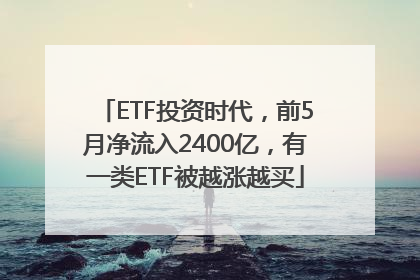 ETF投资时代，前5月净流入2400亿，有一类ETF被越涨越买